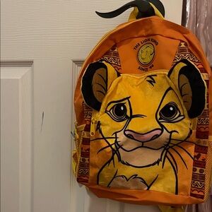 Disney Yellow and Orange Simba Kids Backpack